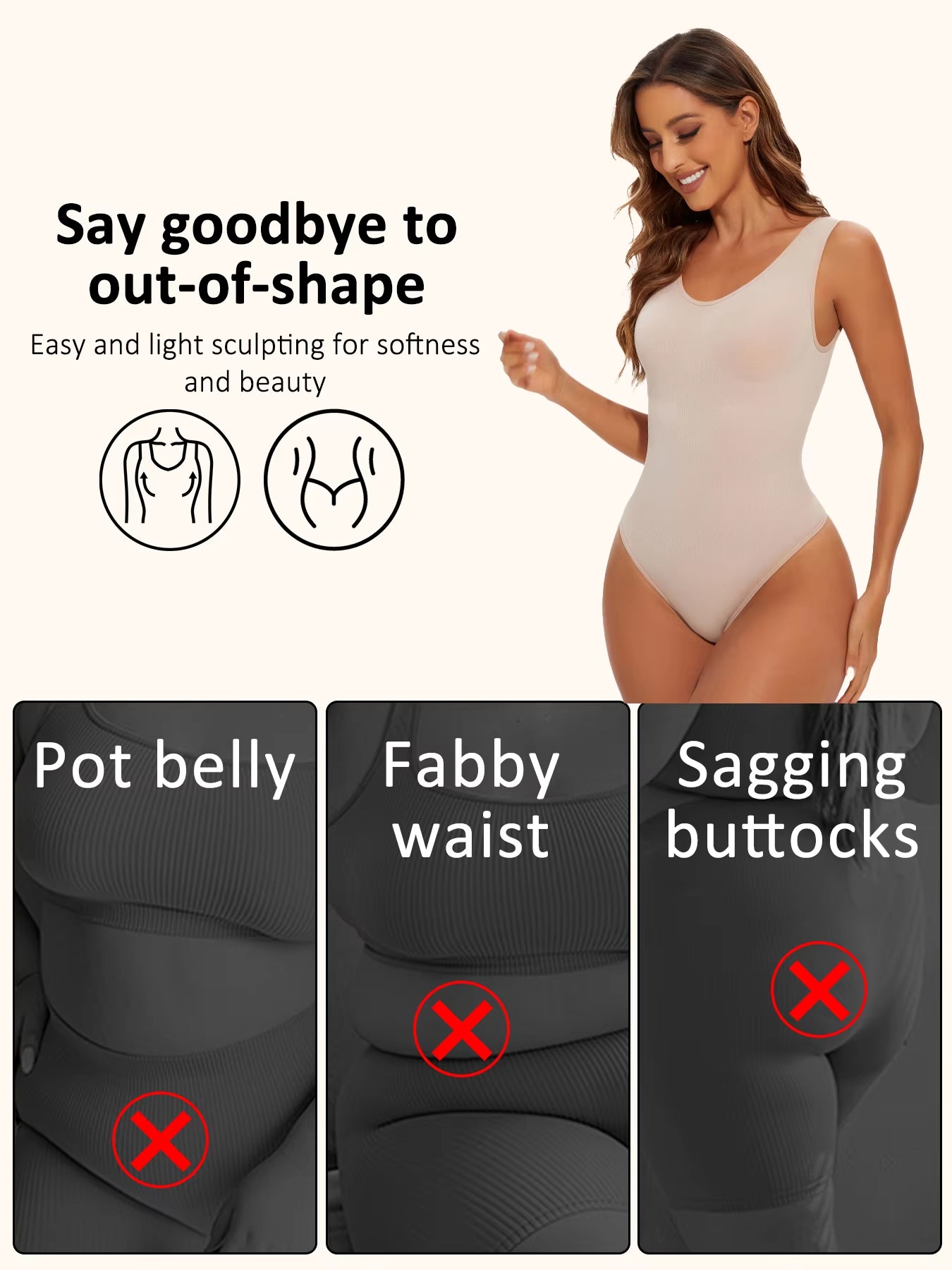 Women's Seamless Shapewear Bodysuit – Slimming Tummy Control