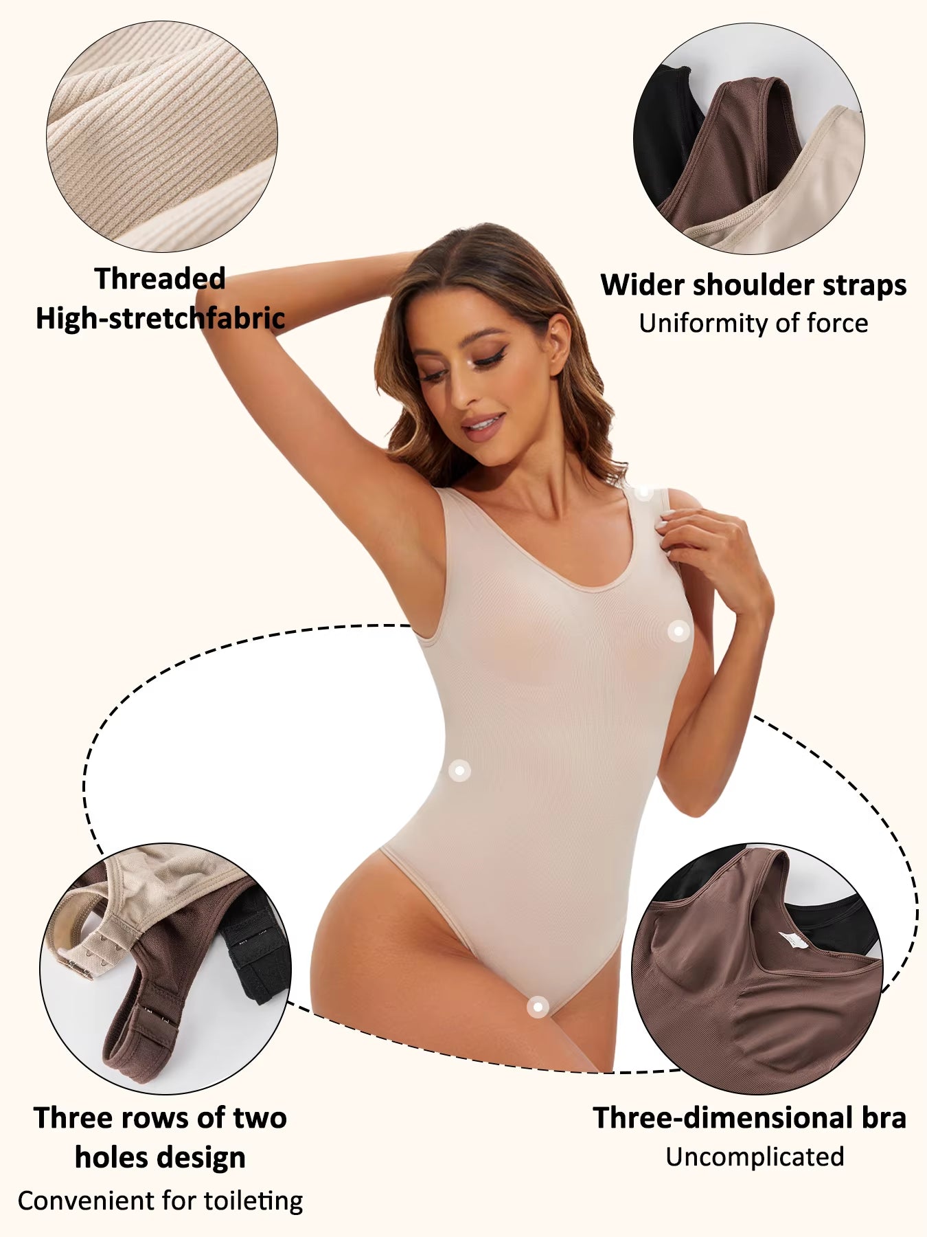 Women's Seamless Shapewear Bodysuit – Slimming Tummy Control